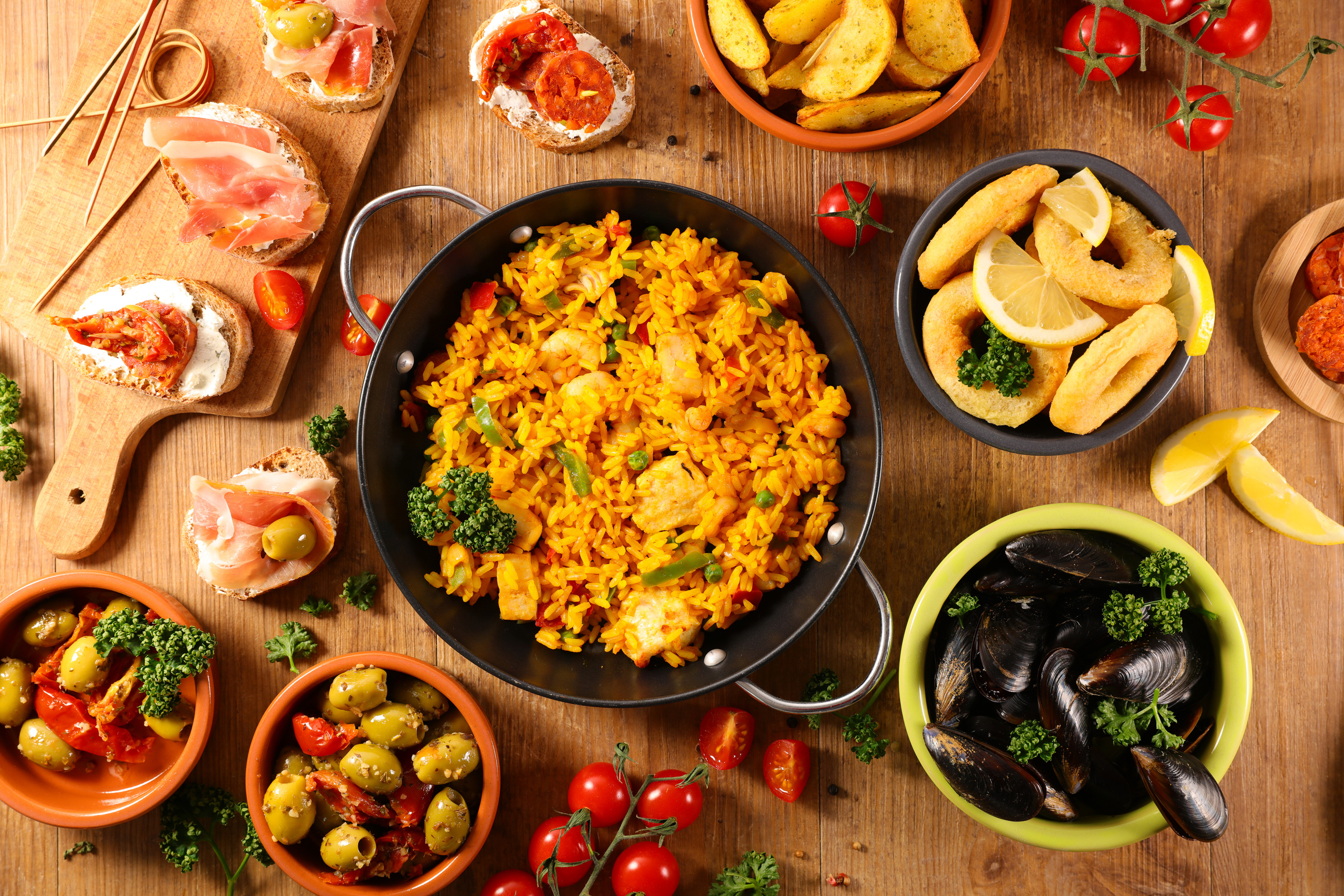 assorted spanish food